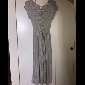 Grey and White Romper